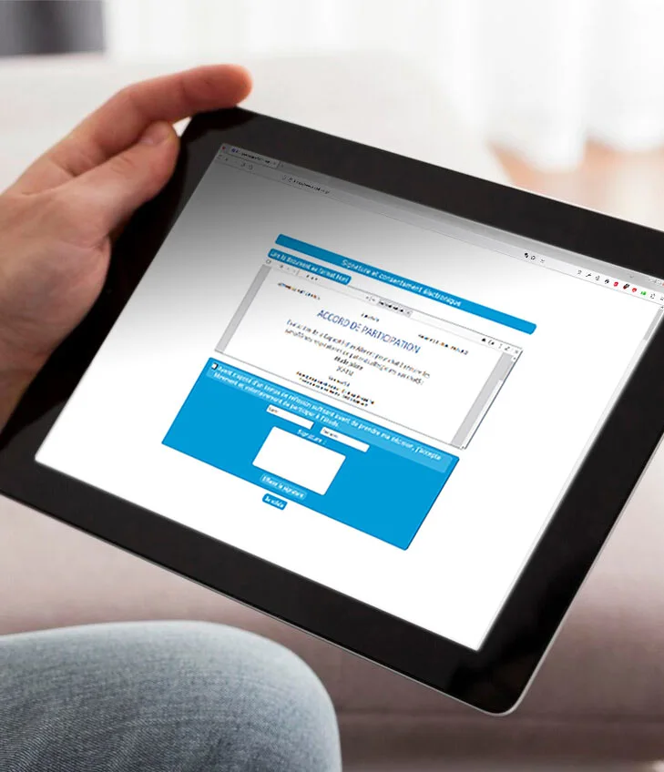 e-Consent - consentement électronique sur tablette